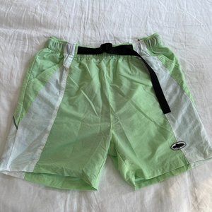 Corteiz Men's Spring Shorts Green White Medium